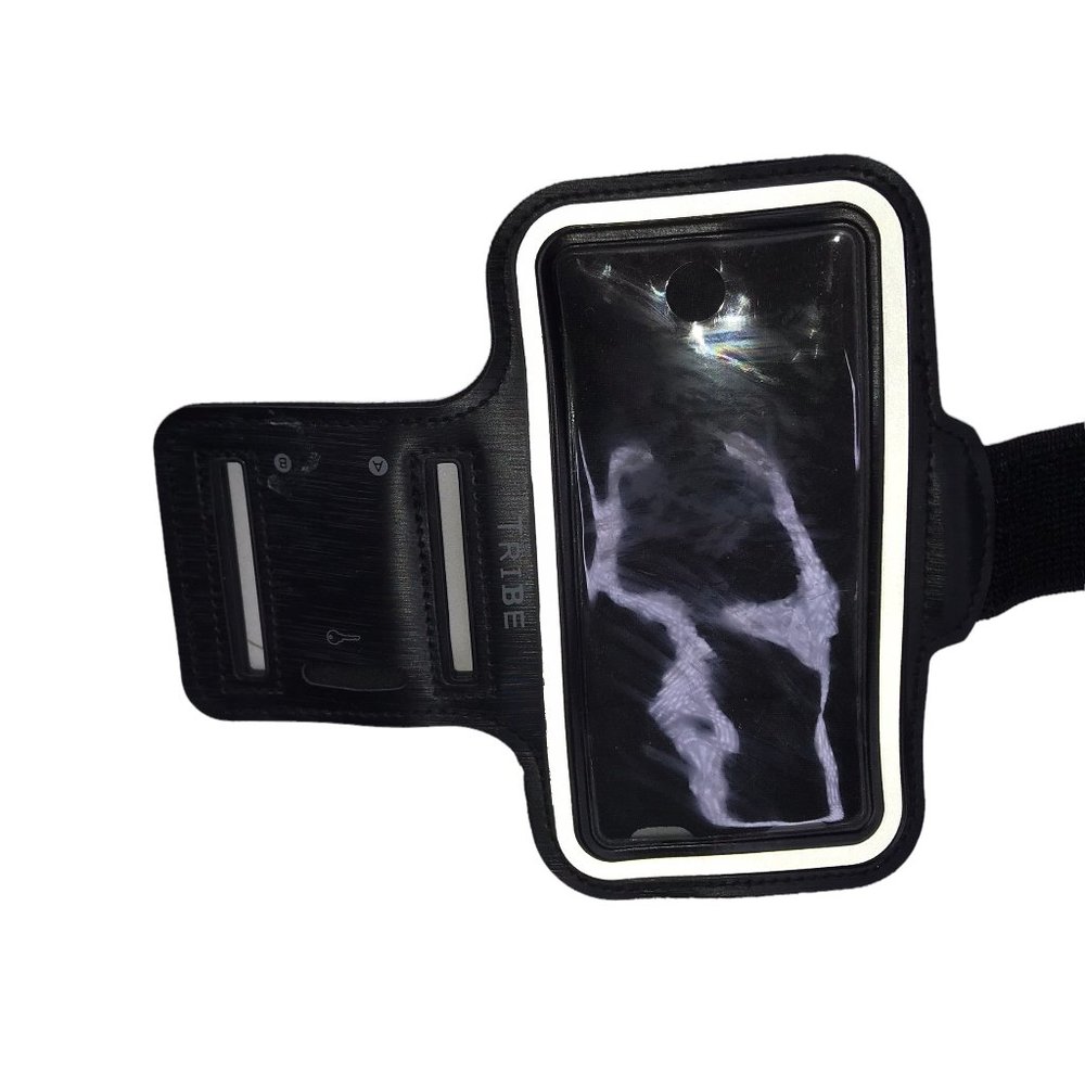 TRIBE Running Athletic Armband Arm Band Clear Black.  Highly Rated.  Slim